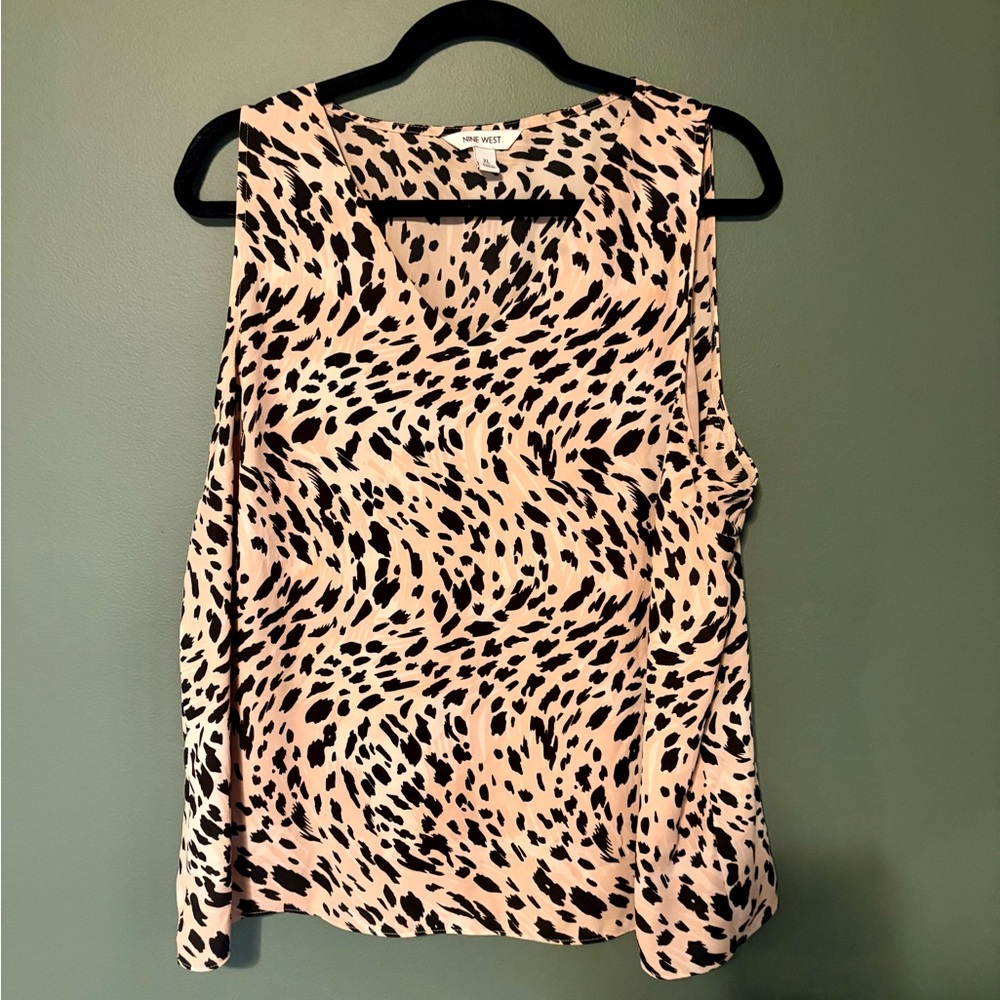 Pink and Black Animal Print Nine West Top